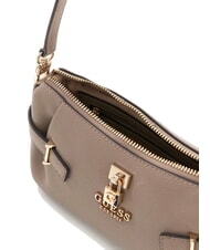 GUESS YESBA Small shoulder bag with charm dark taupe - Women&rsquo;s Bags - 5