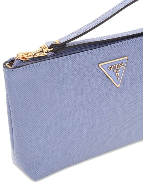 LAUREL 2 Saffiano clutch bag with cuff grey blue - Women&rsquo;s Bags