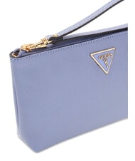 GUESS LAUREL 2 Saffiano clutch bag with cuff grey blue - Women&rsquo;s Bags - 3