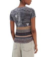 GUESS BELT WRAPPED Slim fit T-shirt with all over print - T-shirt