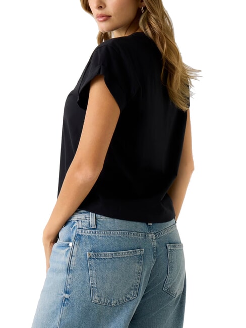 STARS T-shirt with print and studs jetbla - T-shirt