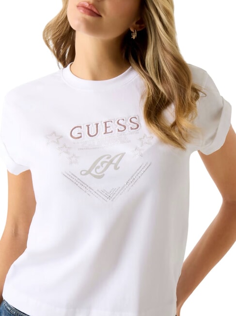 STARS T-shirt with print and studs purwhite - T-shirt