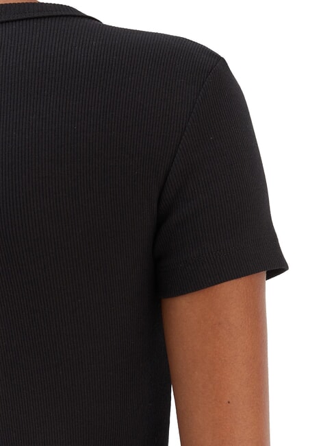 STUDS SCRIPT Slim fit short-sleeved T-shirt jetbla - T-shirt