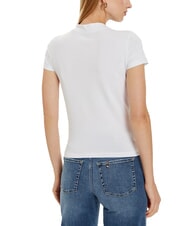GUESS MOCK NECK ALL OVER 4G Slim fit T-shirt with rhinestones purwhite - T-shirt - 2