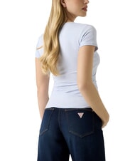 GUESS MINI TRIANGLE V-neck T-shirt airway blue - T-shirt - 2