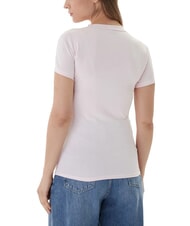 GUESS MINI TRIANGLE V-neck T-shirt delicate pink - T-shirt - 2