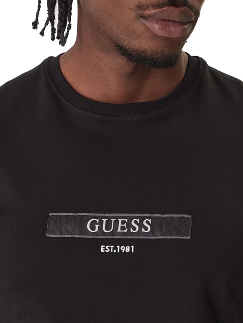 LOGO BOX Slim fit short sleeve t-shirt jetbla - T-shirt