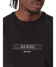 GUESS LOGO BOX Slim fit short sleeve t-shirt jetbla - T-shirt - 3