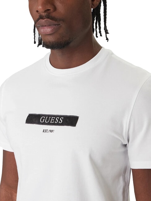 LOGO BOX Slim fit short sleeve t-shirt purwhite - T-shirt