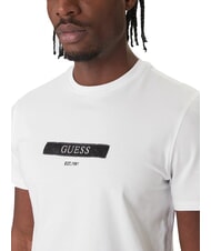 GUESS LOGO BOX Slim fit short sleeve t-shirt purwhite - T-shirt - 3