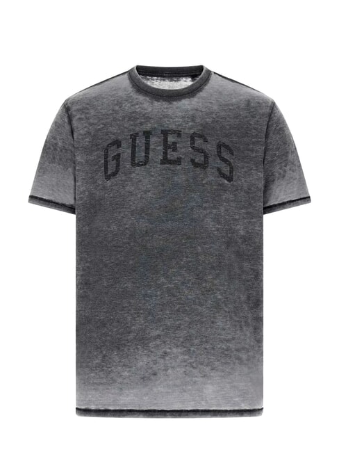 MARINE LOGO Short-sleeved T-shirt with faded effect jetbla - T-shirt