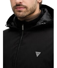 GUESS KNITTED Hooded jacket jetbla - Men's Jackets - 3