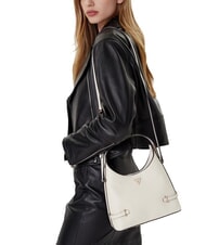 GUESS GIULLY 2 Saffiano print bag with shoulder strap OFFWHITE - Women&rsquo;s Bags - 4