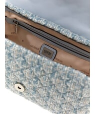 GUESS EVERLEE Mini shoulder bag / crossbody bag misty blue multi - Women’s Bags - 3