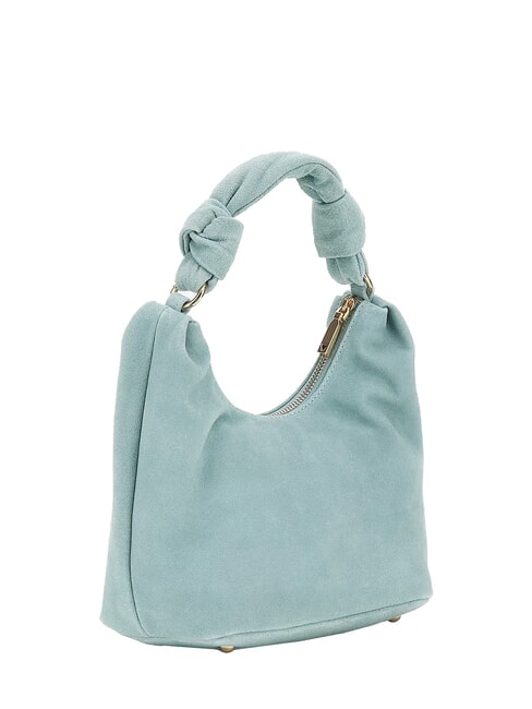 ISOTTA Suede leather bag with chain eucalyptus - Women&rsquo;s Bags