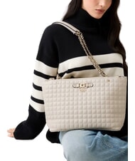 GUESS NADIRA Shoulder shopper light taupe - Women&rsquo;s Bags - 4