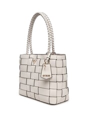 GUESS MAYLEE Woven shopping bag OFFWHITE - Women’s Bags - 2