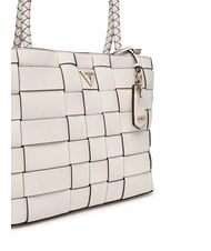 GUESS MAYLEE Woven shopping bag OFFWHITE - Women’s Bags - 3