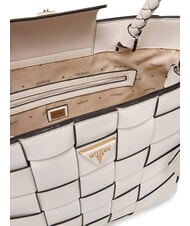 GUESS MAYLEE Woven shopping bag OFFWHITE - Women’s Bags - 6