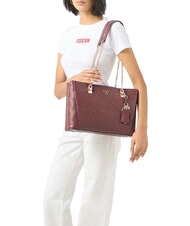 GUESS TISHA Shoulder bag wine logo - Women&rsquo;s Bags - 4