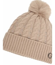 GUESS KNITTED Pom pom hat ROSE - Hats - 3
