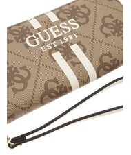 GUESS LAUREL 2 Large zip-around wallet MILK LOGO - Women&rsquo;s Wallets - 3