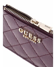 GUESS IDRA Flat card holder with zip wine - Women&rsquo;s Wallets - 3