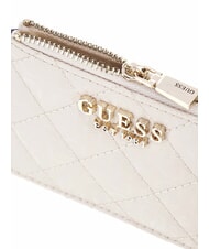 GUESS IDRA Flat card holder with zip STONE - Women&rsquo;s Wallets - 3