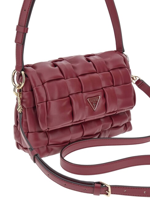 MARION Woven shoulder bag with shoulder strap RED - Women’s Bags