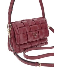 GUESS MARION Woven shoulder bag with shoulder strap RED - Women’s Bags - 3