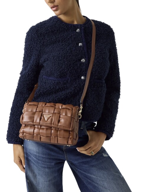 MARION Woven shoulder bag with shoulder strap RED - Women’s Bags