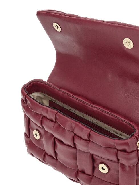 MARION Woven shoulder bag with shoulder strap RED - Women’s Bags