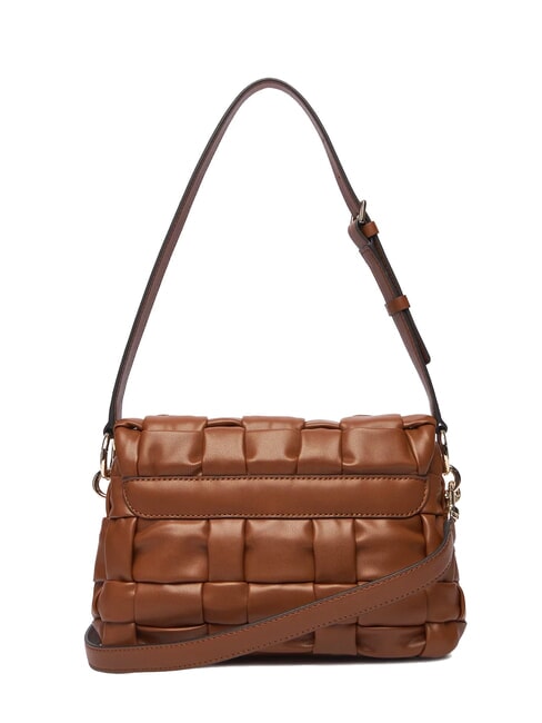MARION Woven shoulder bag with shoulder strap COGNAC - Women’s Bags