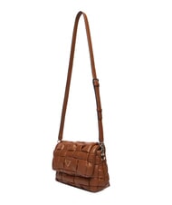 GUESS MARION Woven shoulder bag with shoulder strap COGNAC - Women’s Bags - 4