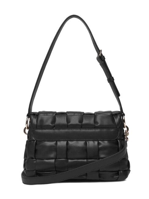 MARION Woven shoulder bag with shoulder strap BLACK - Women’s Bags