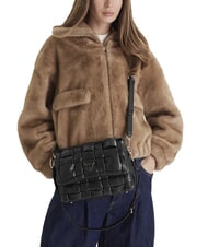 GUESS MARION Woven shoulder bag with shoulder strap BLACK - Women’s Bags - 5