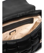 GUESS MARION Woven shoulder bag with shoulder strap BLACK - Women’s Bags - 6