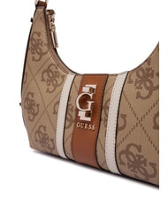 GUESS ERENIA Shoulder bag with 4G all-over logo MILK LOGO - Women&rsquo;s Bags - 3