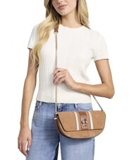 GUESS ERENIA Suede shoulder bag COGNAC MULTI - Women’s Bags - 4