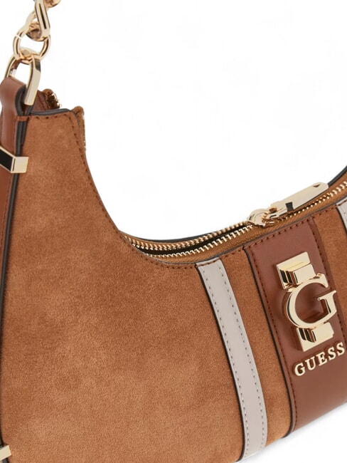 ERENIA Suede shoulder bag COGNAC MULTI - Women’s Bags