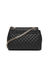 GUESS EVERLEE Quilted shoulder bag, crossbody bag BLACK - Women’s Bags - 4