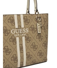 GUESS NOELLE Printed shoulder tote bag MILK LOGO - Women’s Bags - 3
