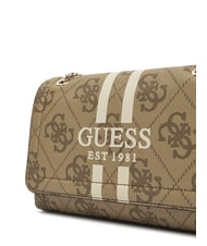 GUESS NOELLE 2 Logo shoulder bag, crossbody bag MILK LOGO - Women’s Bags - 3