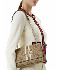 GUESS NOELLE 2 Logo shoulder bag, crossbody bag MILK LOGO - Women’s Bags - 5