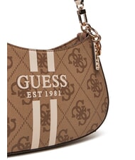 GUESS NOELLE Logo shoulder bag with print MILK LOGO - Women’s Bags - 3