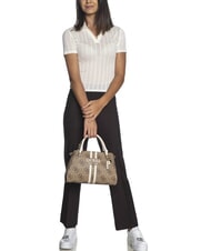 GUESS NOELLE 2 LUXURY Handbag with shoulder strap MILK LOGO - Women’s Bags - 4