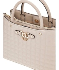 GUESS NADIRA Quilted handbag with shoulder strap light taupe - Women’s Bags - 5