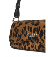 GUESS DOMITILLA St. animalier leather shoulder bag leopard - Women’s Bags - 3