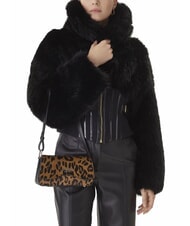 GUESS DOMITILLA St. animalier leather shoulder bag leopard - Women’s Bags - 5