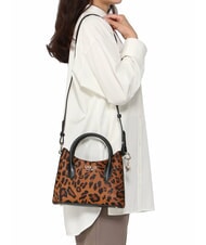 GUESS DOMITILLA St. animalier leather handbag leopard - Women&rsquo;s Bags - 4